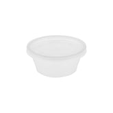 Clear Round Microwavable Portion Cup With Lid